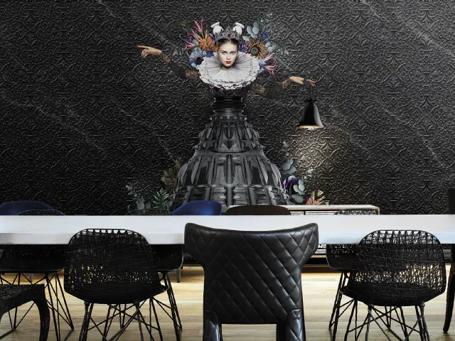 Carta da parati raffigurante la regina di Marcel Wanders Athena di London Art