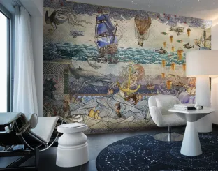 Carta da parati con soggetto marino Atlantis di London Art