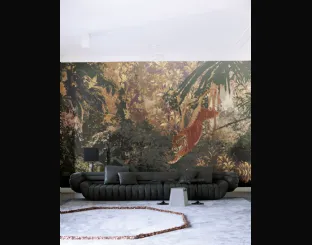 Carta da parati con salto di tigre Gobelin II di London Art