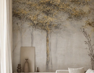 Carta da parati Golden Trees di Adriani e Rossi
