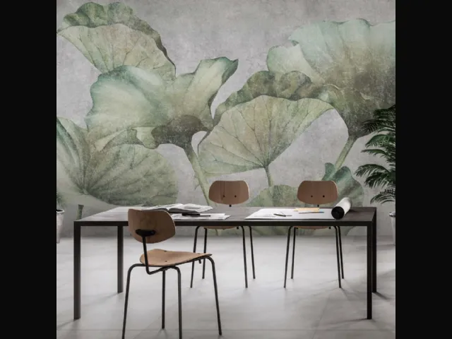 Carta da parati Lotus Leaves di Adriani e Rossi