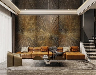 Carta da parati Metal Ray di London Art