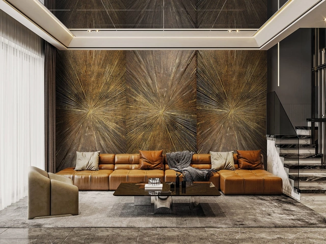 Carta da parati Metal Ray di London Art