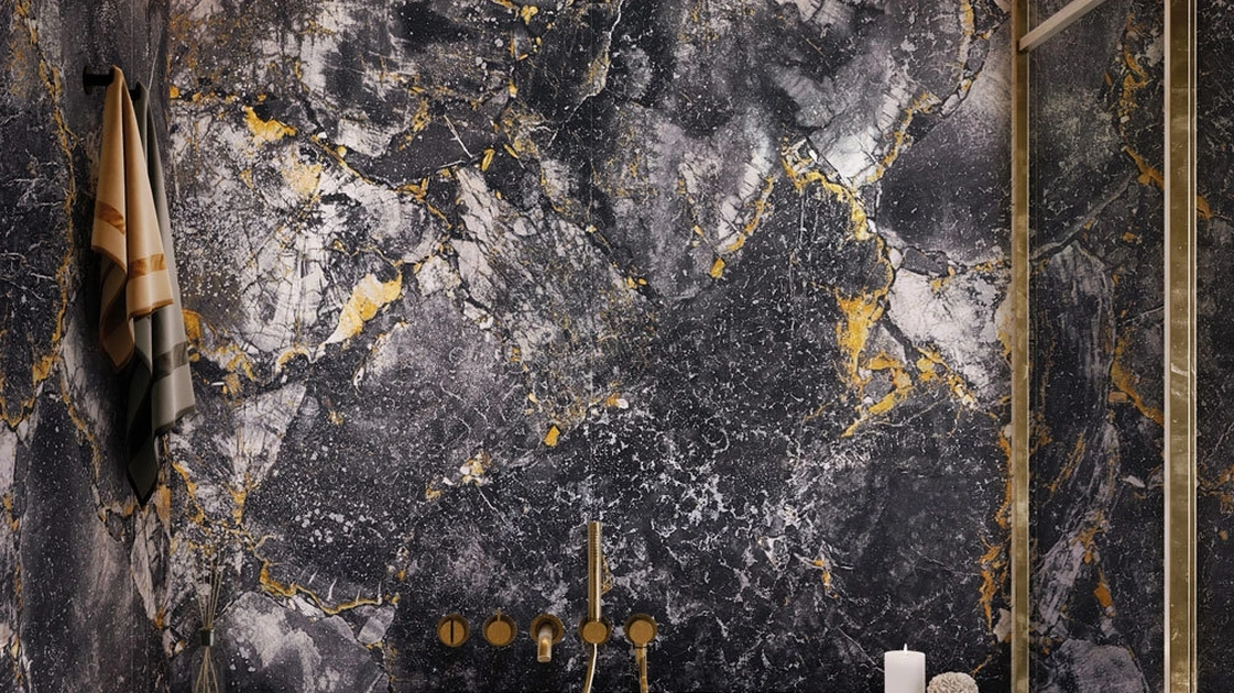 Carta da parati Volcanic Gold di London Art