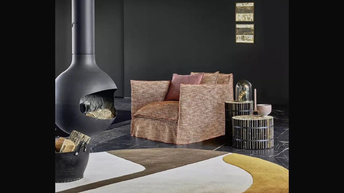 Tavolino Black 19 e 21 in black bamboo di Gervasoni