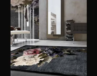 Tappeto con peonie colorate Digit Collection Roses di Adriani e Rossi