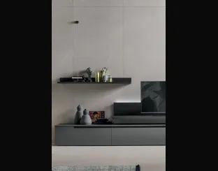 Mensole Elle & Filo in materico rovere carbone di Tomasella