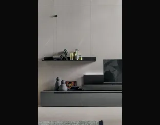 Mensola Elle & Filo in materico rovere carbone di Tomasella