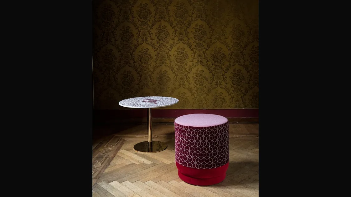 Pouf cilindrico in tessuto Marshmellow di Moroso