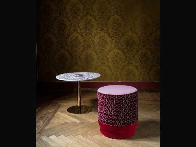 Pouf cilindrico in tessuto Marshmellow di Moroso