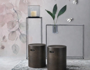 Pouf Nappe in gres porcellanato di Adriani e Rossi