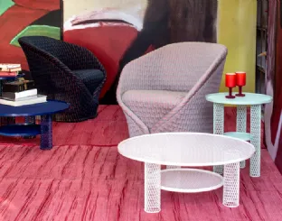 Tavolino in acciaio Net di Moroso