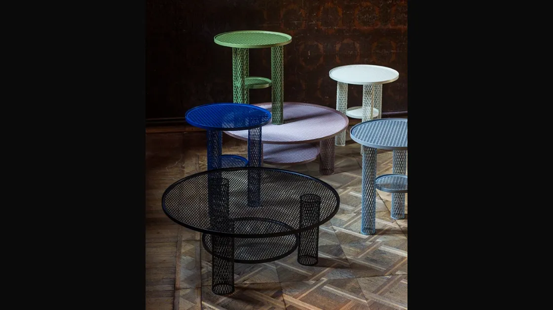 Tavolino in acciaio Net di Moroso