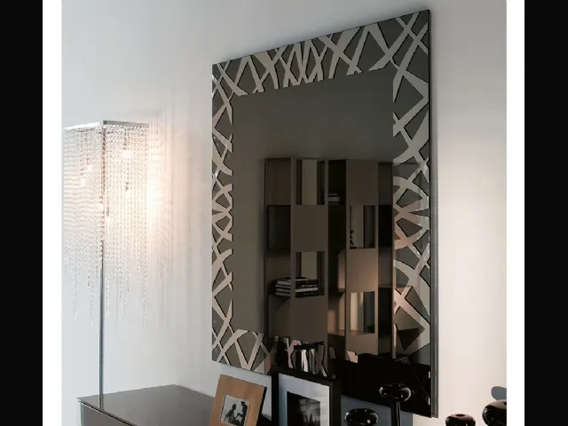 Specchio Kenia con cornice in acciaio inox di Cattelan Italia