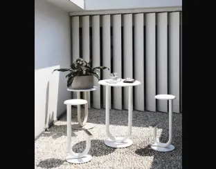 Tavolino Strong in laccato Bianco di Desalto