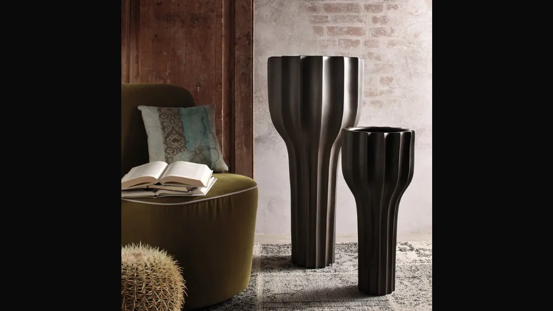 Vaso Line Metallic in ceramica di Adriani e Rossi