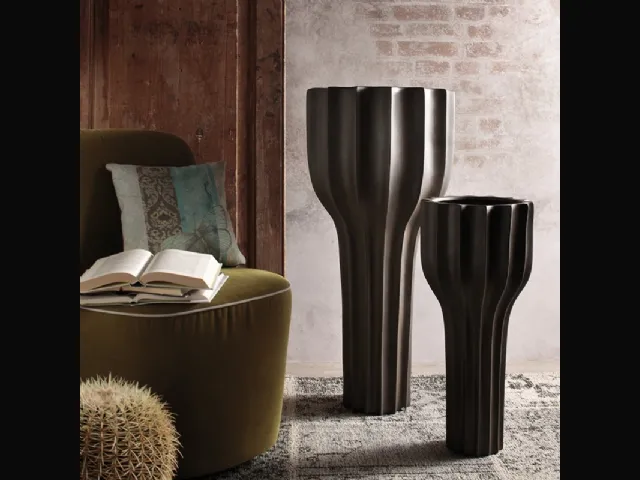 Vaso Line Metallic in ceramica di Adriani e Rossi