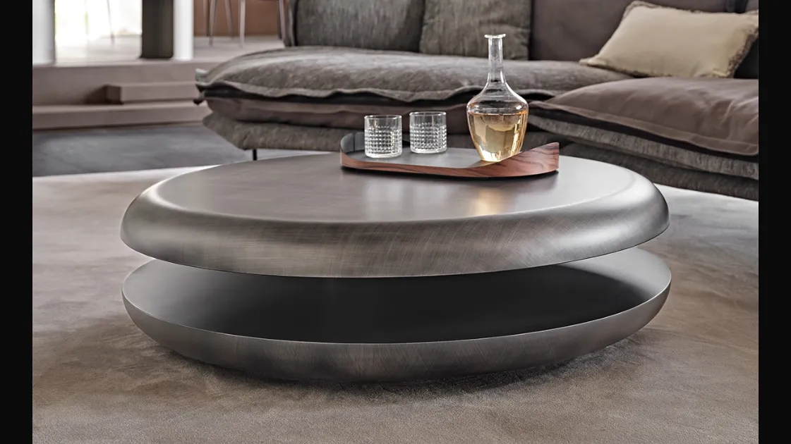 Tavolino in legno finitura brushed Grey Yo-Yo Brushed di Cattelan Italia