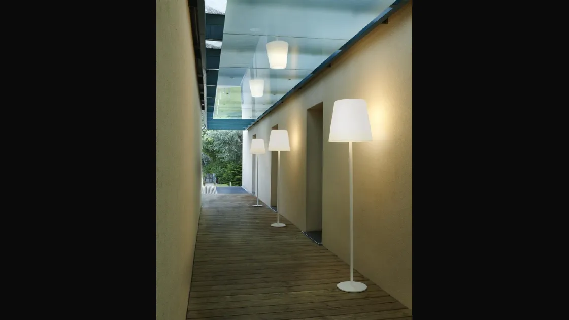 Lampada da terra in polietilene e acciaio Ali Baba di Slide