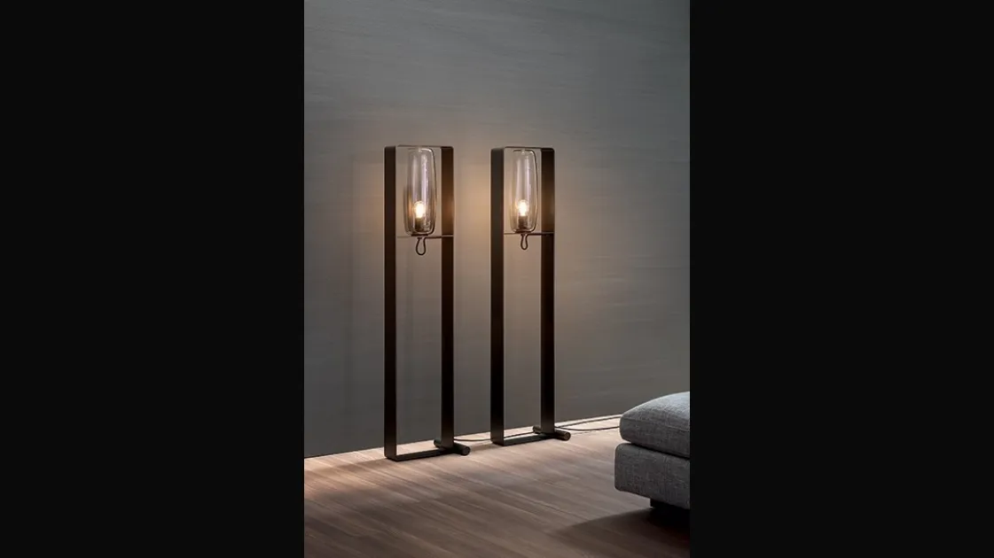 Lampada da terra Bio-s in metallo e vetro di Bonaldo