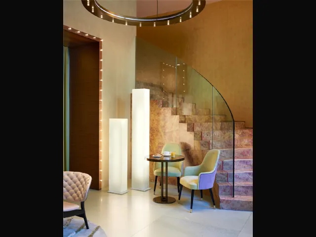 Lampada da terra in metallo laccato bianco Brick di Slide