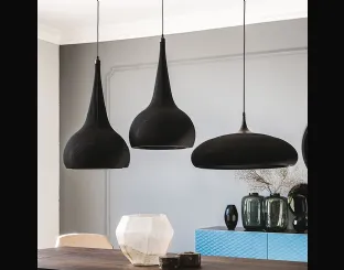 Lampada a sospensione con rivestimento in maglia Byblos di Cattelan Italia