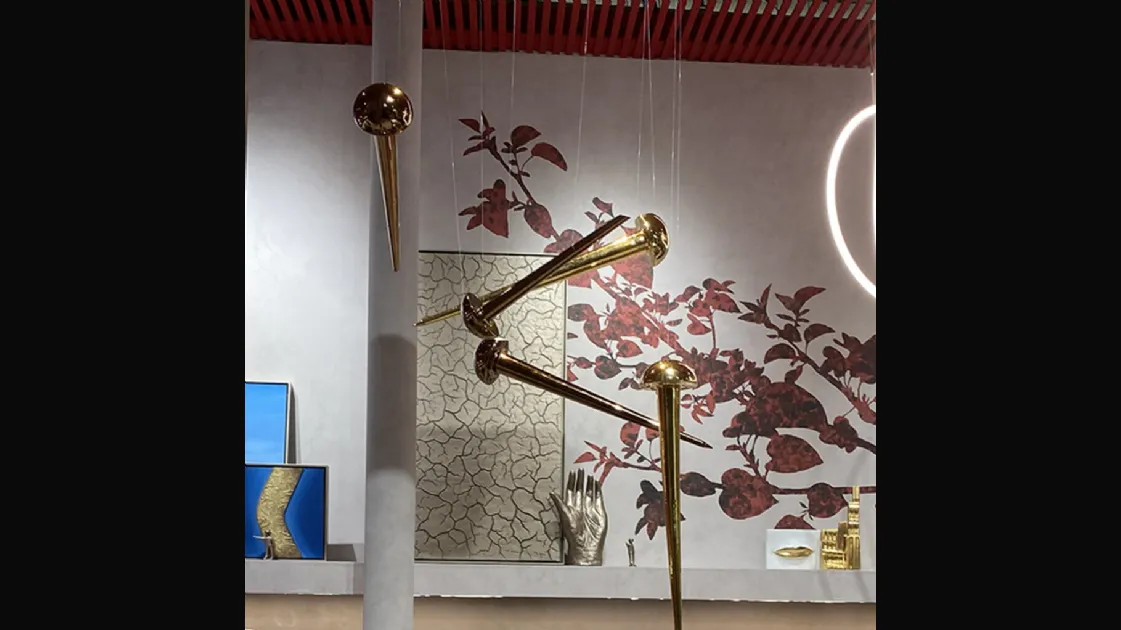 Lampada a sospensione Chiodo Lamp in ceramica smaltata di Adriani e Rossi