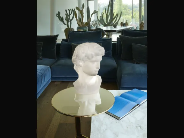 Lampada scultura da tavolo ispirata dal David di Michelangelo Davide di Slide