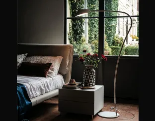 Lampada da terra in acciaio cromato Little Flag di Cattelan Italia