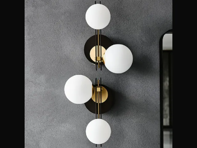 Lampada da parete Planeta in vetro e metallo di Cattelan Italia