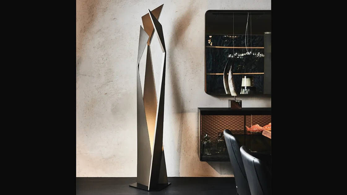Lampada da terra in acciaio Thriller di Cattelan Italia