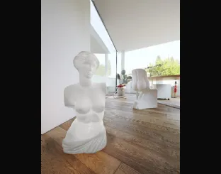 Lampada da terra di design che ricorda la Venere di Milo Venus di Slide
