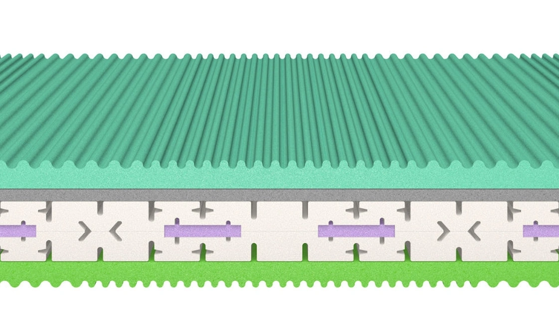 Materasso matrimoniale in ecomemory ad altissimo spessore e lattice Windy di Morfeus