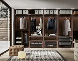 Cabina Armadio Wall Domino 58 in rovere e laccato di Veneran