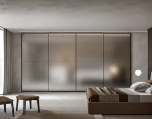 Armadio con ante scorrevoli Cuba Specchio Bronzo Acidato di Veneran