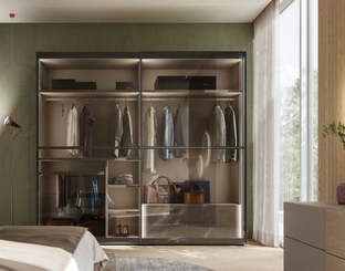 Armadio con anta scorrevole in vetro Dama 41 di Orme