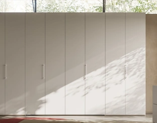 Armadio con anta battente Liscia + M 14 + cabina Alea 37 di Orme