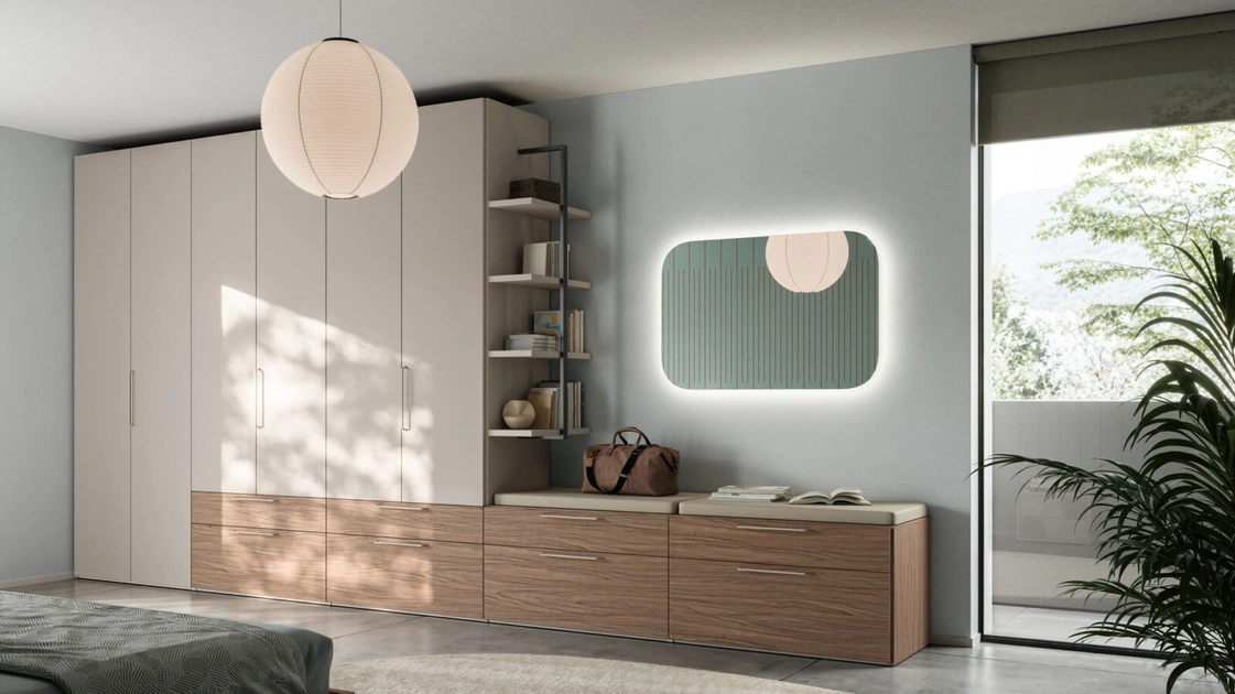 Armadio con anta battente Liscia M 32 36 di Orme