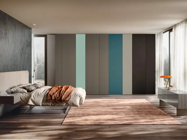 Armadio con ante battenti laccato vari colori Smart di Lago