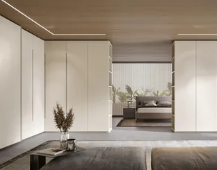 Armadio con ante battenti Liscia laccato Burro di Veneran