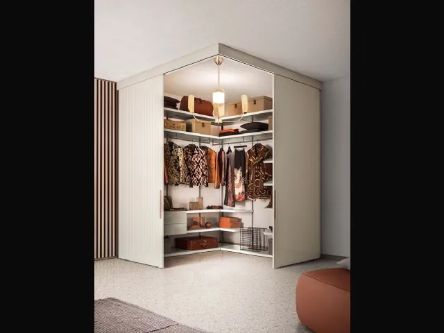 Cabina Armadio angolare Vista di Pianca