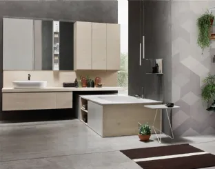 Mobile da Bagno sospeso in Rovere Soul 03 di Arcom