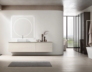 Mobile da Bagno sospeso Soul 21 in rovere sbiancato di Arcom