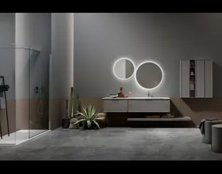 Mobile da Bagno sospeso in Frassino Grigio Vanity 01 di Arcom