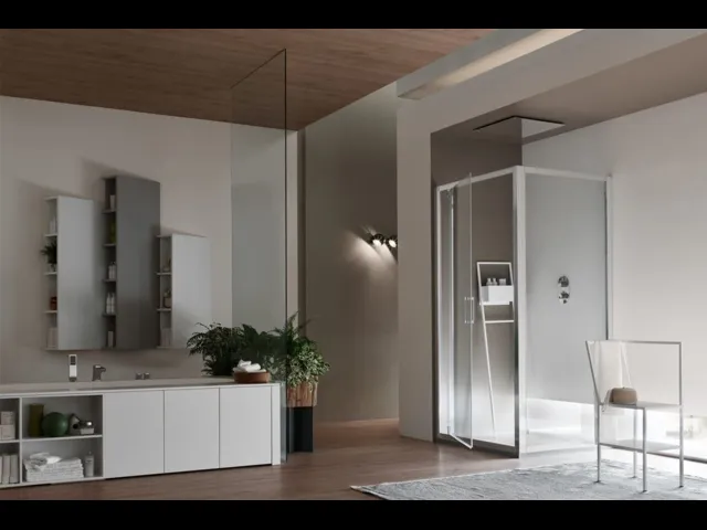 Box doccia A6 Pivot con traversa di Arcom