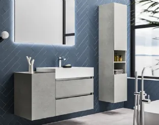 Mobile da Bagno Misura in nobilitato effetto Malta Grigio di Cerasa
