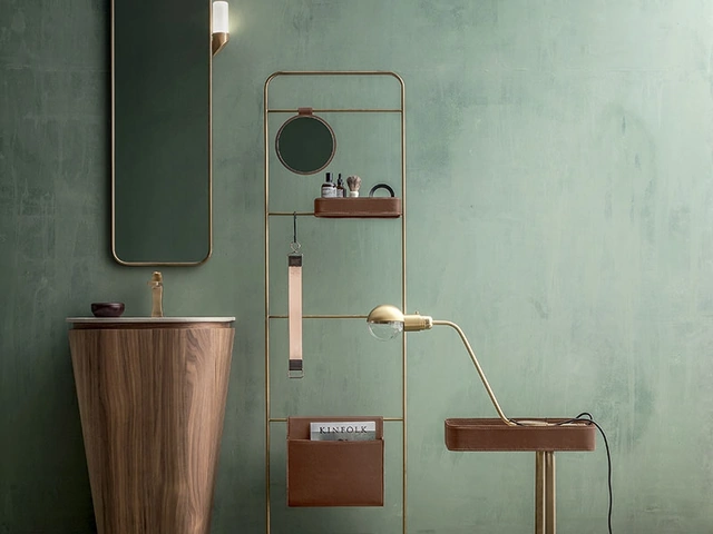 Mobile da Bagno Suede 01 in Noce Canaletto di Cerasa