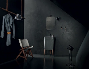 Lavabo Free 03 in tinta Metallico Ferro di Cerasa