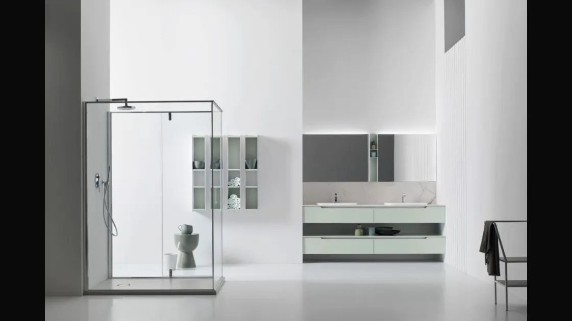 Mobile da Bagno sospeso Gold 05 laccato The verde di Arcom