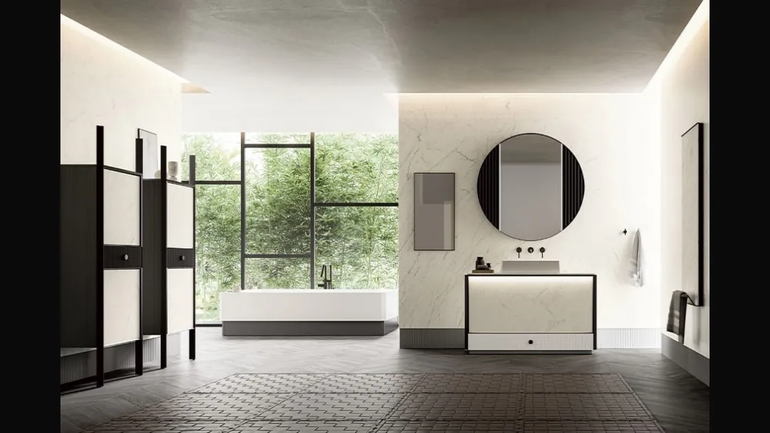 Mobile da Bagno Honey 02 in Laminam Statuarietto di Cerasa